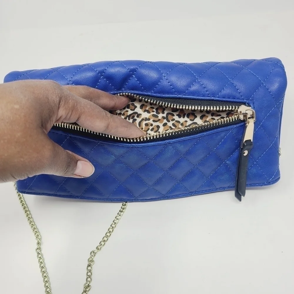 Urban Expressions | Women's Royal Blue Fold Front Crossbody Bag (One Size)